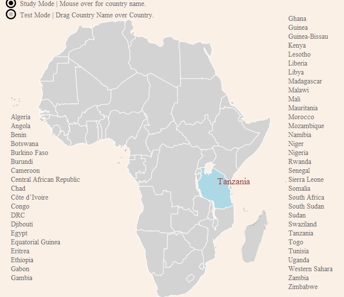 Africa Study Map